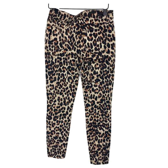 NWT Cheetah Print Paige Raw Hem Verdugo Ankle Mob Wife Mom Jeans - Picture 2 of 6